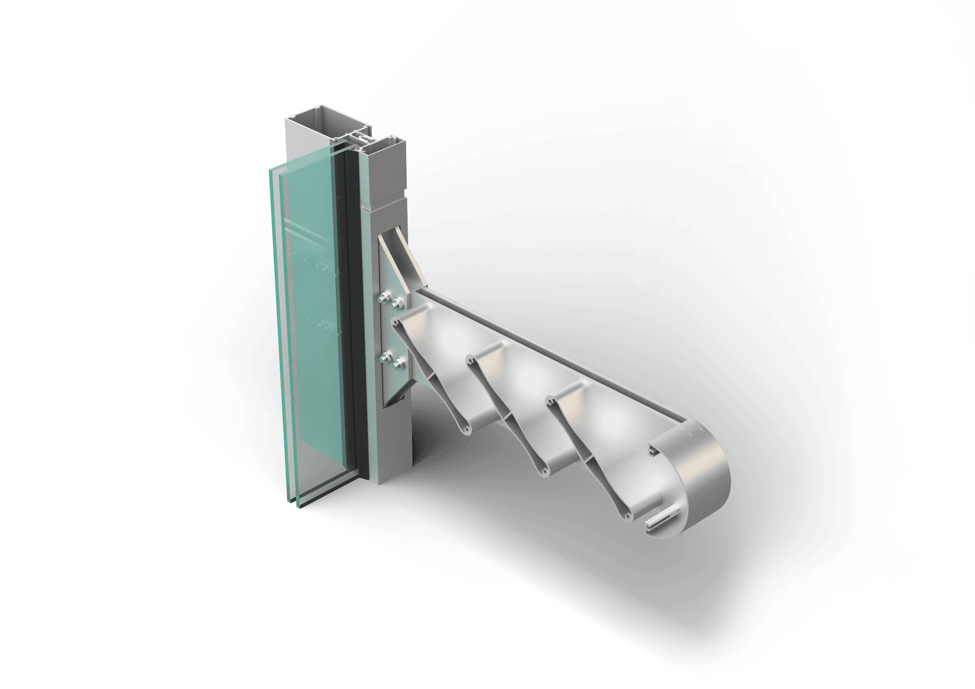 Versoleil SunShade - Outrigger System - For Curtain Wall