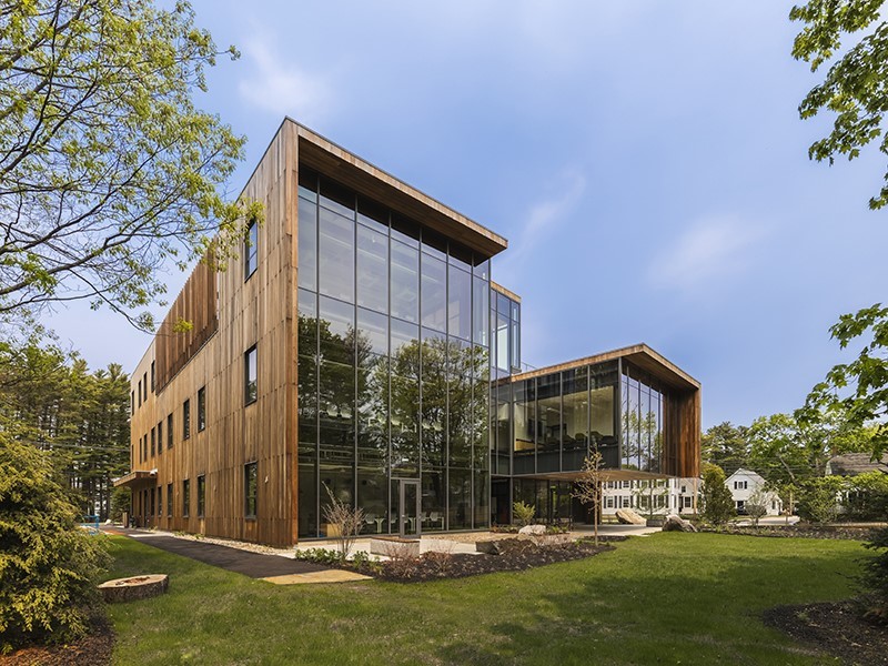 curtain wall system Bowdoin College