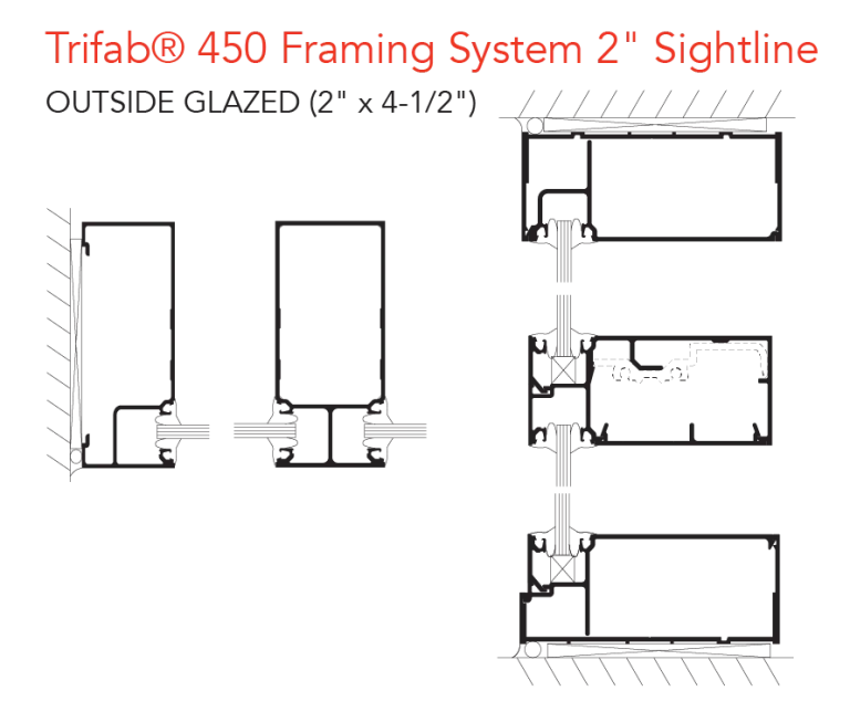 Trifab VersaGlaze 450 Framing System 2 inch sightline
