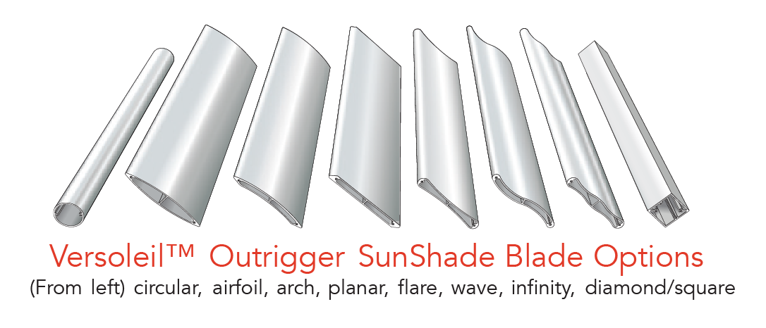 Versoleil SunShade - Outrigger System - For Curtain Wall