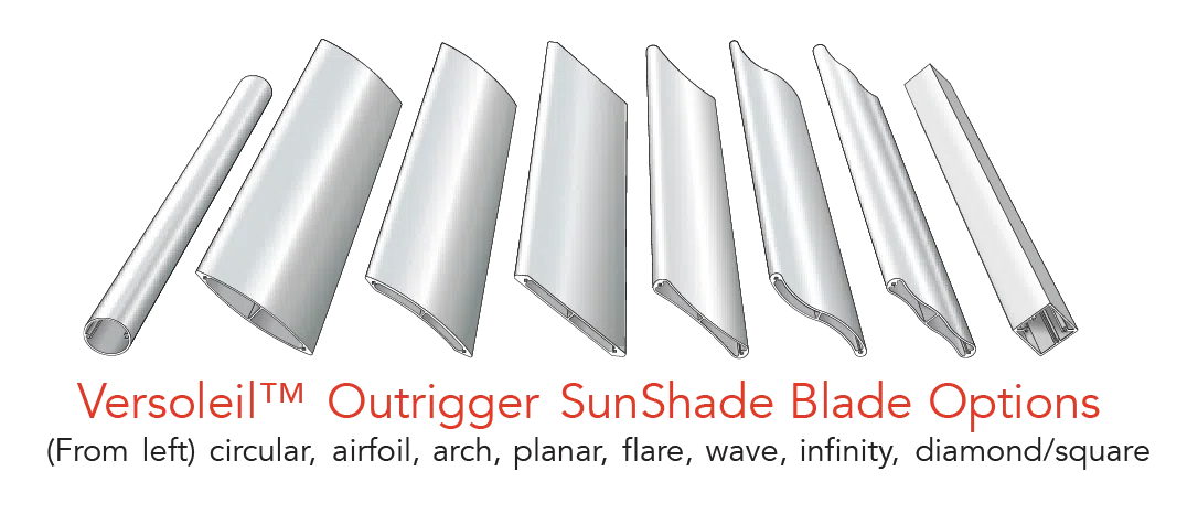 Versoleil SunShade - Outrigger System - For Curtain Wall
