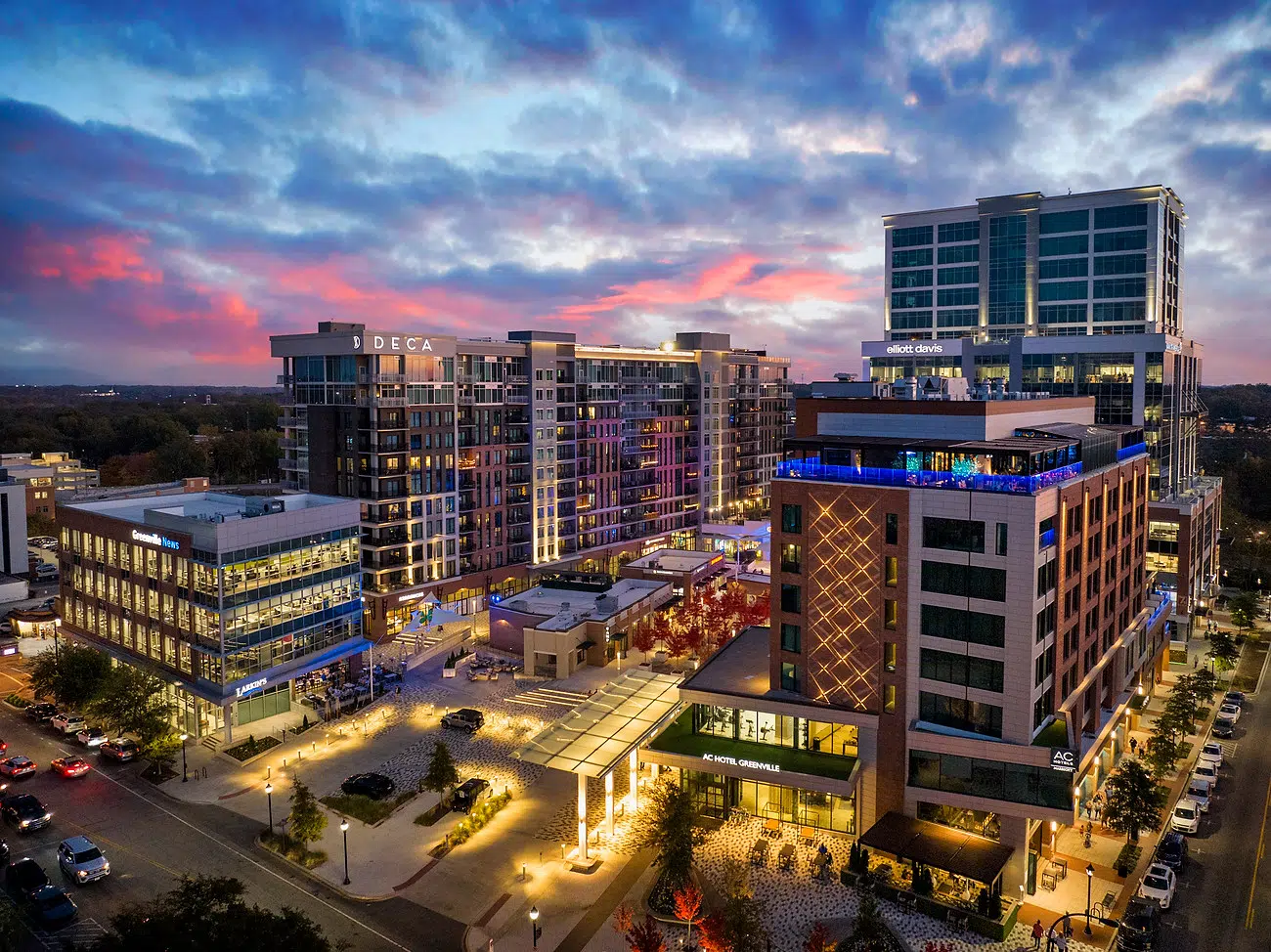 DECA Camperdown Greenville South Carolina USA Kawneer Company Inc. Curtain Wall Window Wall Storefront Framing Architectural Aluminum Systems Multifamily Sector Building Projects