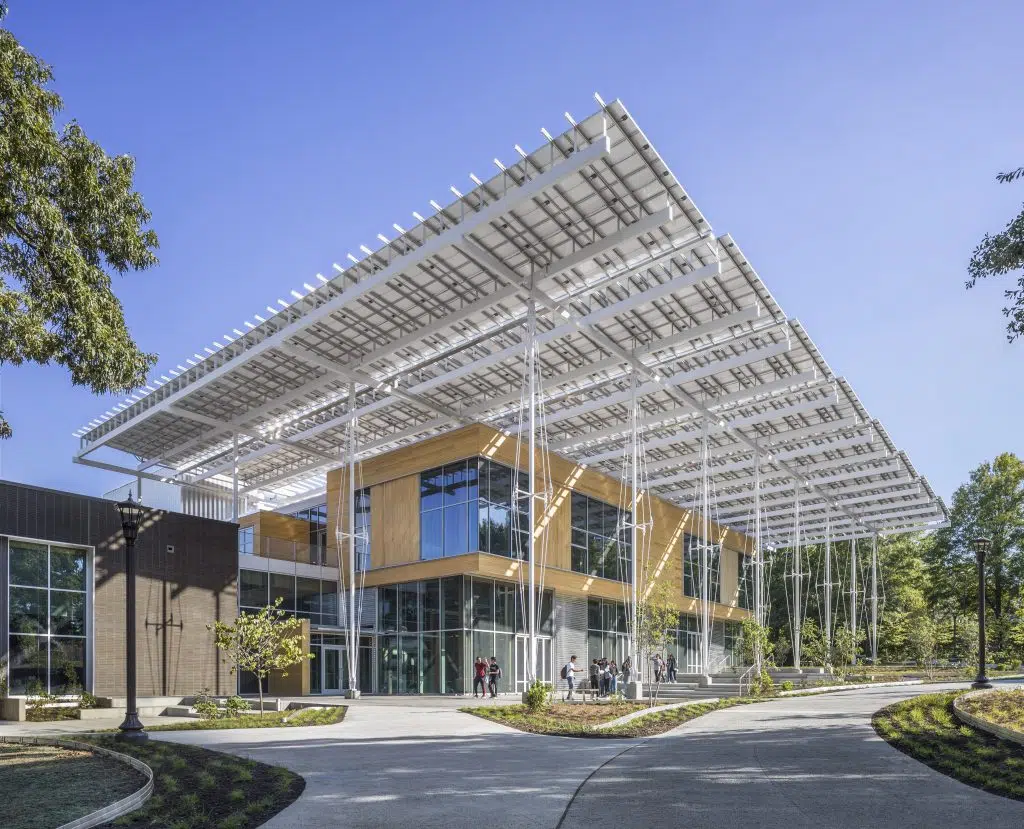 georgia tech The Kendeda Building for Innovative Sustainable Design Kawneer curtain wall storefront framing entrances aluminum sustainability framing systems