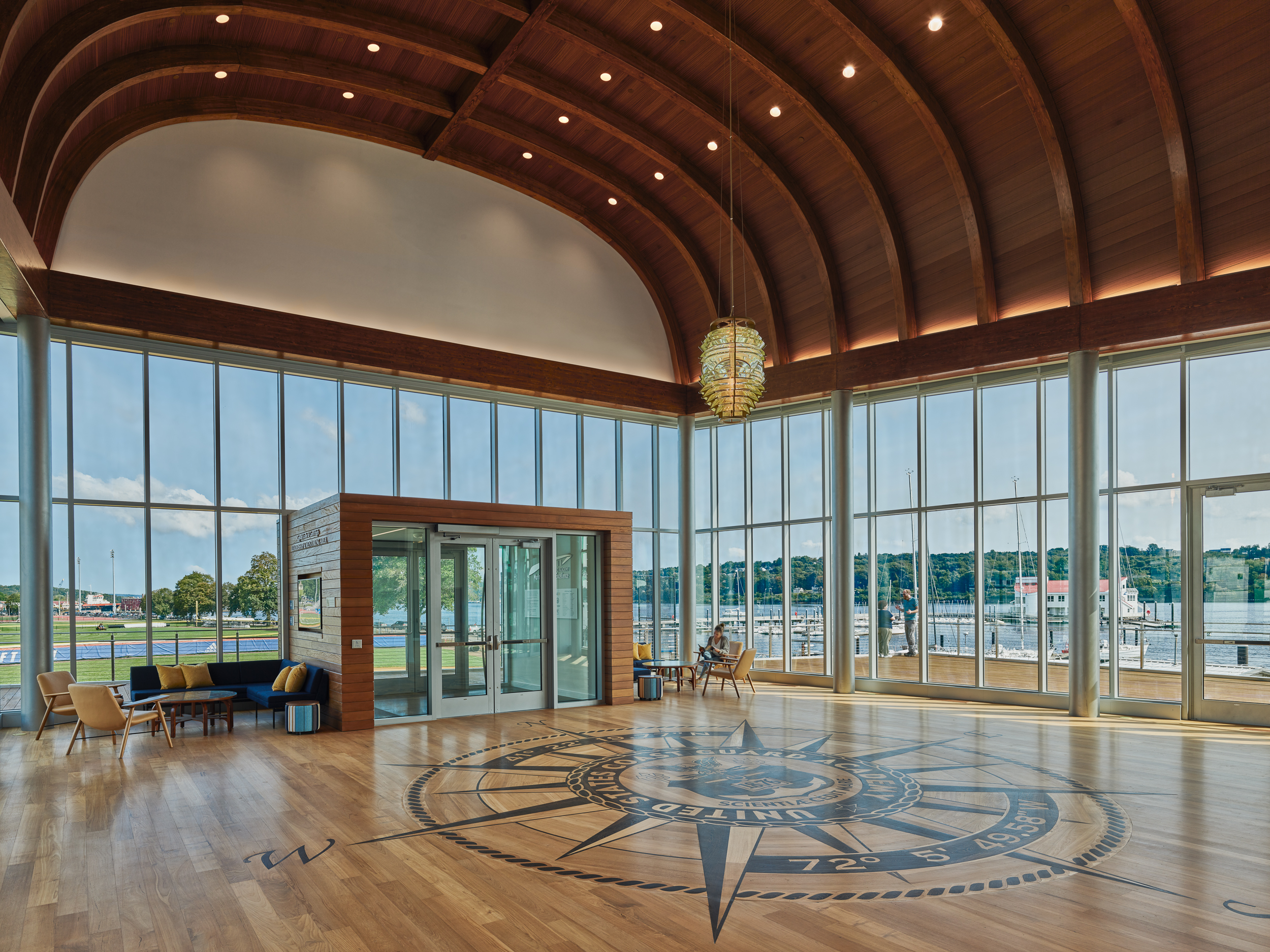Maritime Center of Excellence, U.S. Coast Guard Coast Guard Academy, New London, Connecticut, USA, Kawneer curtain wall storefront IR windows architectural aluminum framing systems architecture