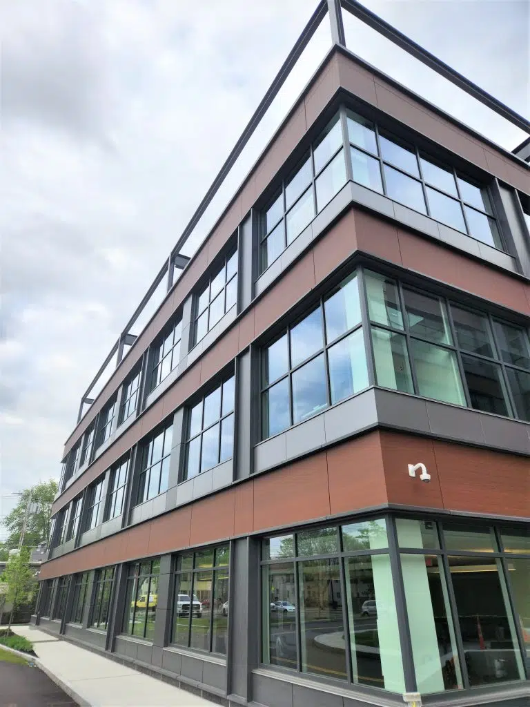 Genesis 250 Arsenal Walnut Building Watertown Massachusetts, Kawneer