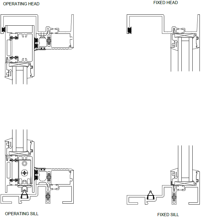 SR 2105 Sliding Glass Door Kawneer