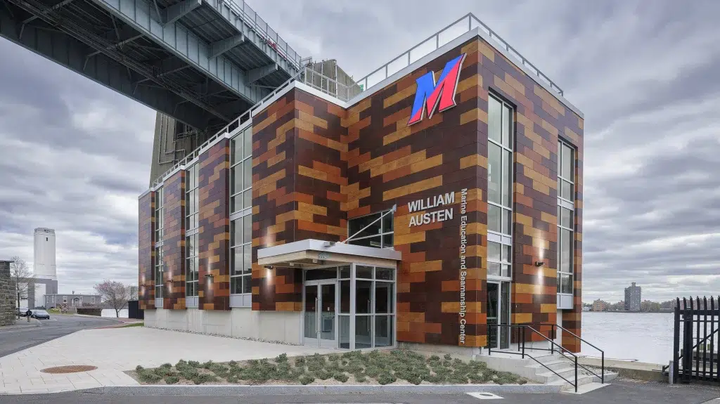 William Austen Marine Education and Seamanship Center is the highlight of new construction at Maritime College SUNY Kawneer