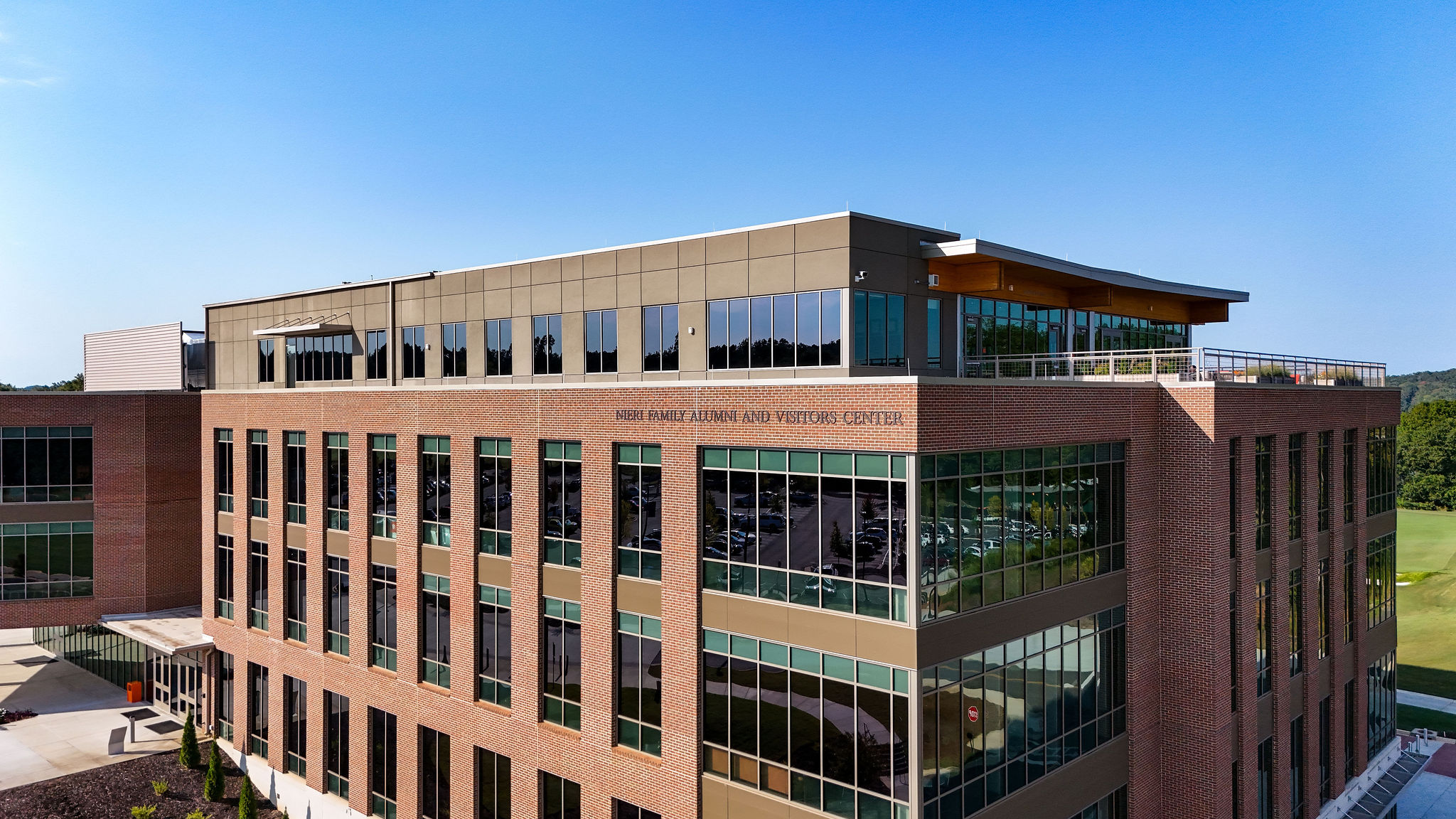 Nieri Family Alumni and Visitors Center Kawneer Clemson University Curtain Wall Storefront Framing Entrances