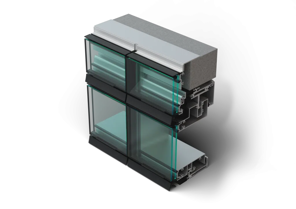 Metroview 4-SSG Window Wall Exterior Product Render